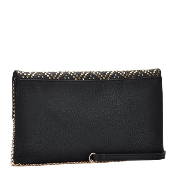 NWT LA VIE STUDED VEGAN CLUTCH - NOIR - Picture 3 of 3